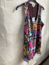 UK Size 16 (44) Pink Mix Be Beau Dress 👗 With Sequin Bead Tassel Detail New🏷