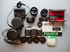 Fuji Fujica STX-1 Vintage 35mm film SLR camera kit Inc 2 Fujinon lenses & extras
