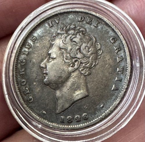 1826 george silver shilling - iv,