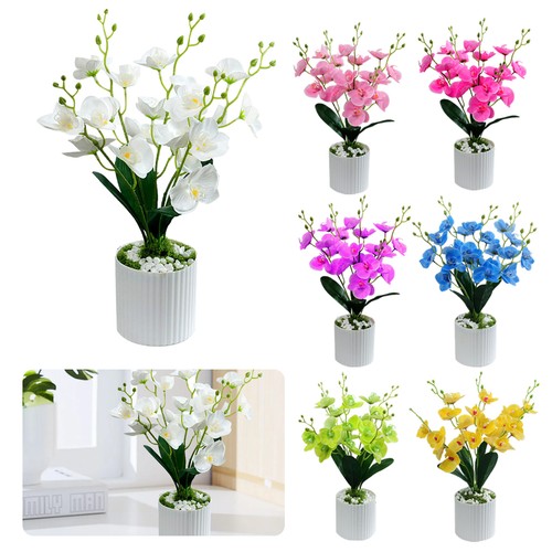 Artificial silk orchid potted - orchid,