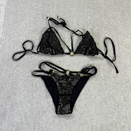 Ann summers black floral - black,