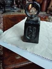 Great Little Vintage Cast Iron 4lb Weight In Great Condition 6" Tall