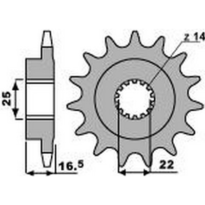 Pbr chain sprocket - chain, 525