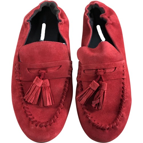 Indie red suede loafers - red, uk8