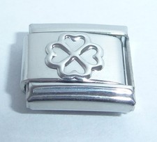 LUCKY CLOVER Italian Charm Good Luck 9mm fits Classic Bracelets N304 SHAMROCK 