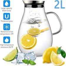 Litre glass jug with - litre,