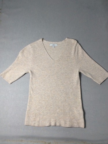 Womens ladies beige v - m&s,