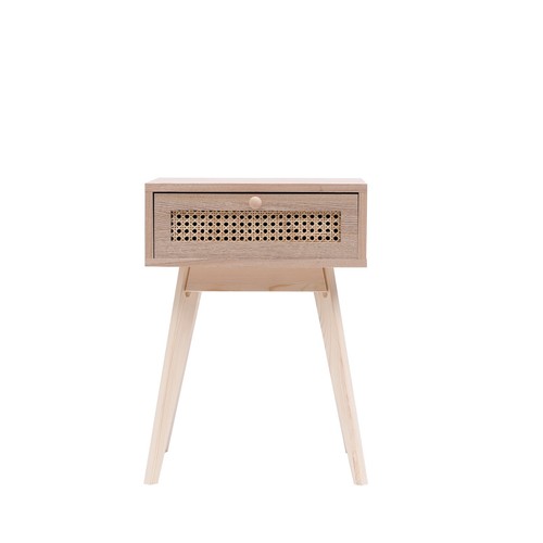 Rattan cane drawer bedside - drawer,