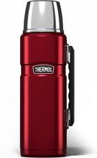 Thermos - Stainless King Red Travel Flask (1.2L) - Premium Leak Proof Insulated
