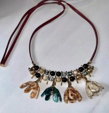 ZARA Perspex Flower Pendant Statement Necklace