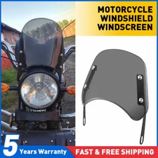 Motorcycle Windshield Wind Screen Deflector Windscreen For 5-7 inch headlight UK