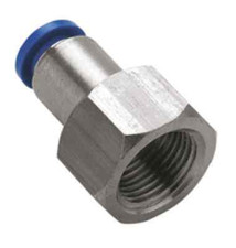 Pneumatic Straight Female Stud to hose tube inline push fit connector air line