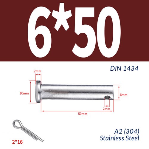 6mm 8mm 10mm clevis pin - clevis, 304