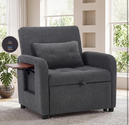 Compact recliner armchair with - recliner,
