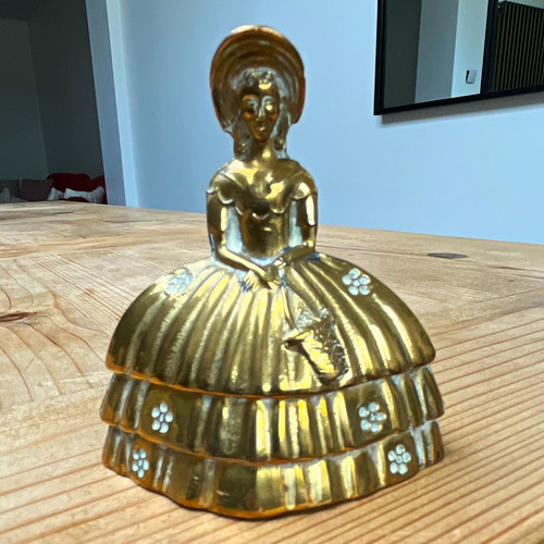 Vintage brass figural bell - vintage,