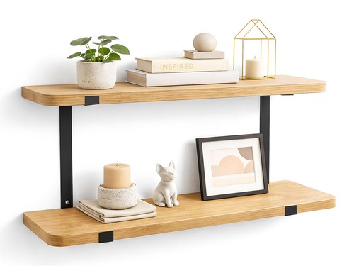 Oak wall shelf 60cm - oak, with