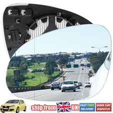 For VW Golf MK5 2003-2008 UK Left Passenger Door Side Wing Mirror Glass Heated