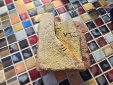 Roman Ultra Rare Heavy Roof Tile Part With Marks. A Must Read Description. L138t
