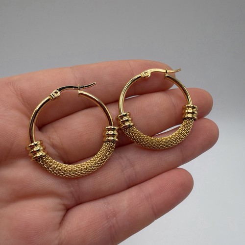 9ct yellow gold - filled, mesh