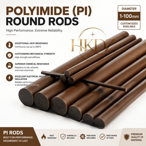 Polyimide rod round - pi, bar