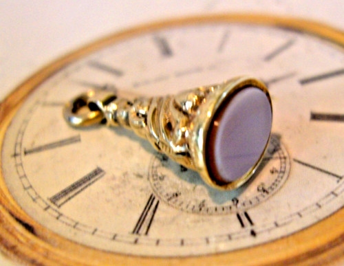 Pocket watch chain fob - watch,