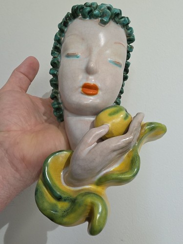 Goldscheider pottery eve wall - pottery,