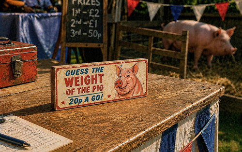 Pig sign art guess - pig,
