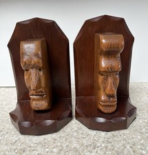 Pair Vintage  Wooden Carved