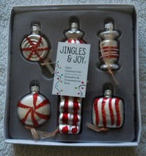 6 x Glass Christmas Tree