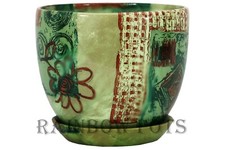 CERAMIC PLANT POTS + SAUCER