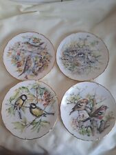 SET OF FOUR VINTAGE ROYAL ALBERT PLATES - GARDEN BIRDS COLLECTION - VERY RARE!