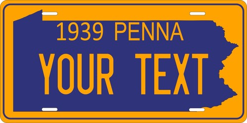 Pennsylvania 1939 license - pennsylvania,