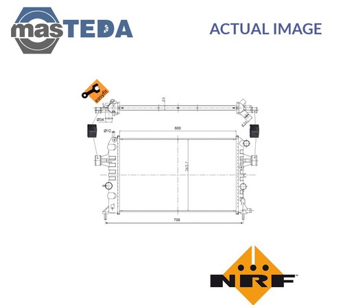 54668 engine cooling radiator - engine,