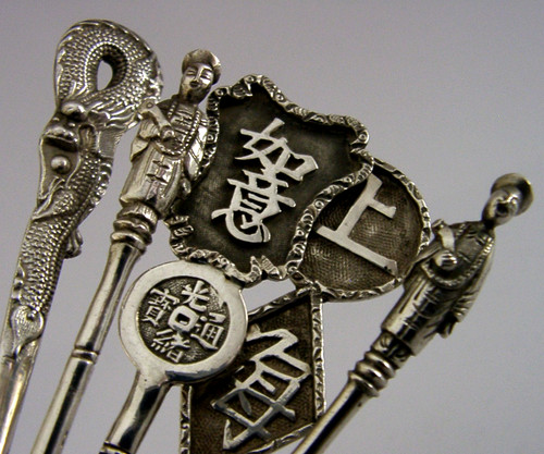 Five chinese export - five, silver