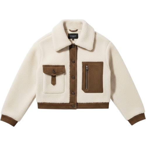 Topshop faux shearling aviator - shearling,