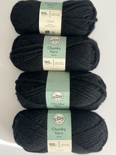 Black 4 x 100g balls So Crafty chunky yarn - 400g chunky wool knitting NEW