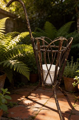 Vintage bamboo retro umbrella - vintage,