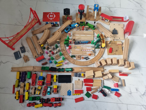 Wooden train set bundle - wooden,