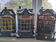 Christmas Village, Toy Shop, Bakery Santa's Workshop, Vgc, Battery Operated
