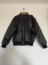 Flight Tech Inc Type A-2E Brown Leather Flight Jacket Medium (Great Condition)