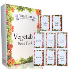 West Kent Vegetable Seeds 8 Types inc Rocket Kale Peas Great for Hydroponics