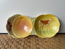 1940s Vintage Beswick Novelty Butter Jam Marmalade double dish serving Bowl