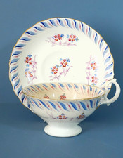Antique  Hand Painted Samuel Alcock 6021 Tea Cup & Saucer c1840