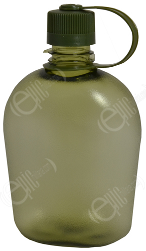 Transparent green water bottle - transparent,