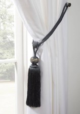 2 x Diamante Tiebacks Graphite