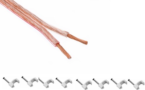 Speaker cable wire clear m - clear, 16