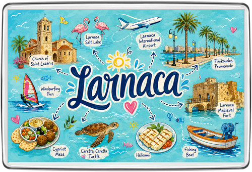 Larnaca cyprus fridge magnet - cyprus,