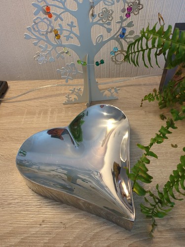 Modern polished metal - metal, heart