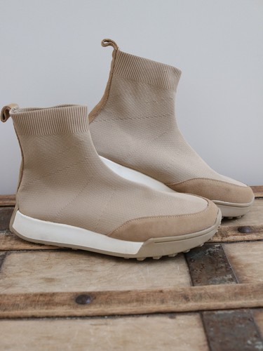 Zara knit sock trainers beige - sock,