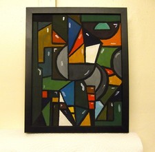 Modernist  Swedish cubist style Abstract painting